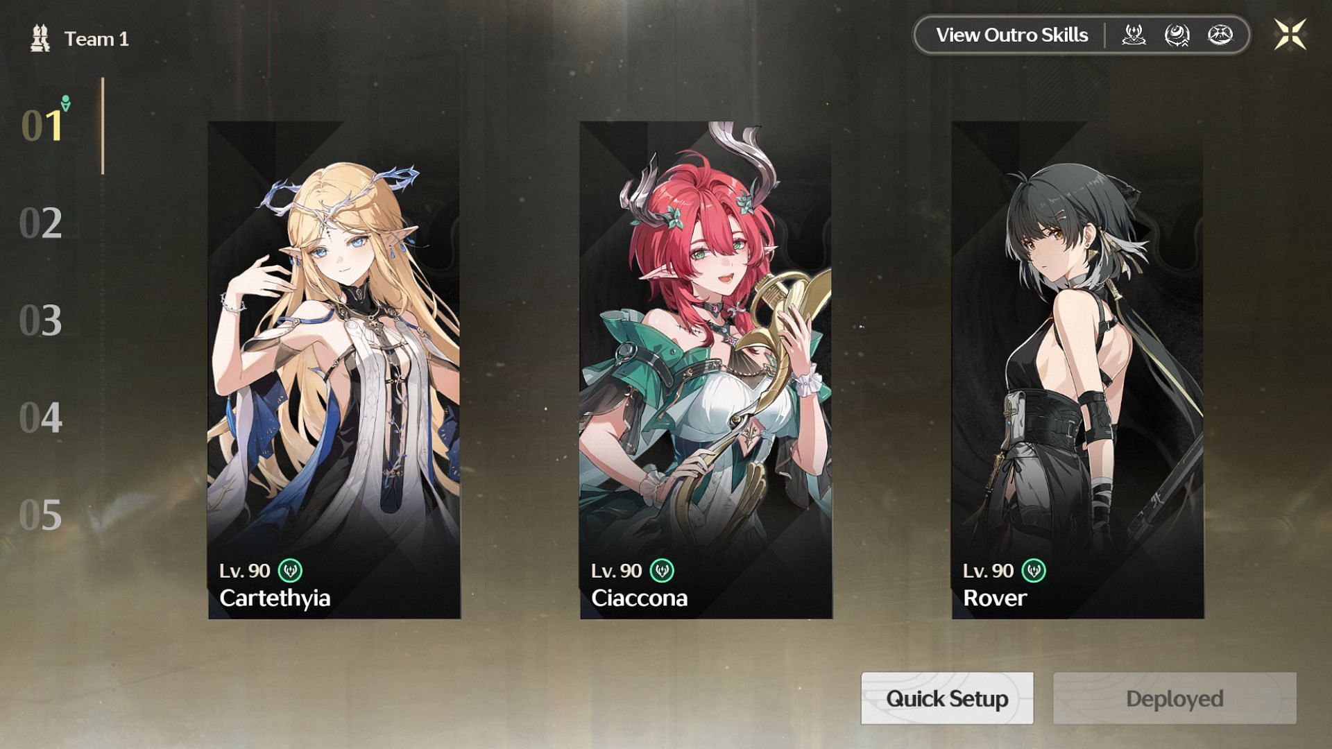Optimal team (Image via Kuro Games)